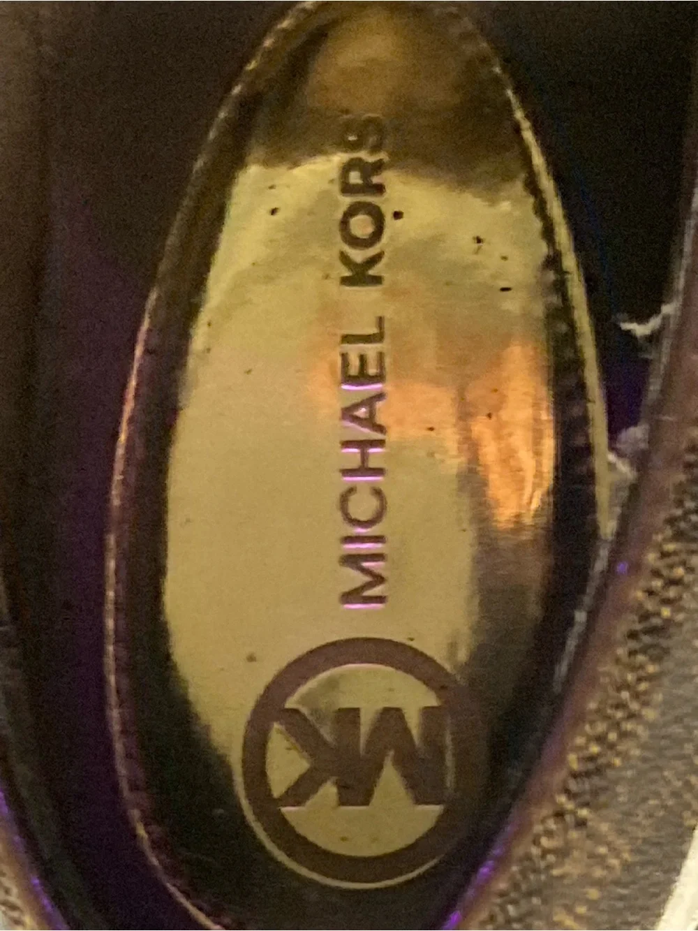 Michael Kors Brown Logo Slip-On Sneakers